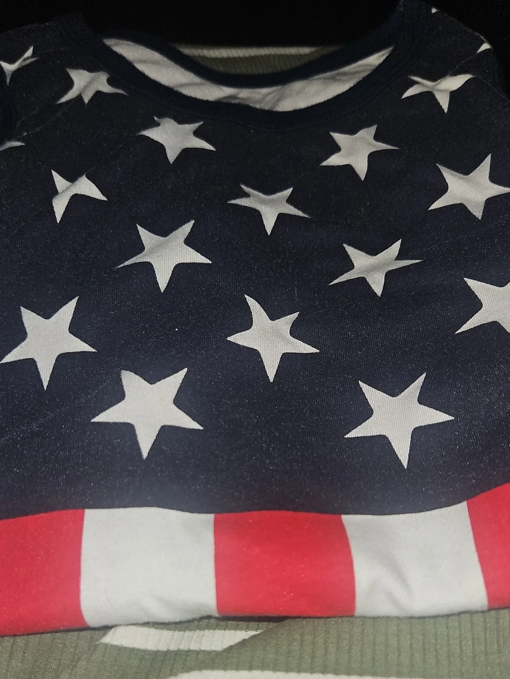 Worn Once Place Sport American Flag Stripe Tank Top - Red White Blue Stars